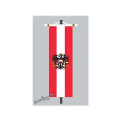 Banner Fahne Oesterreich Mit Wappen