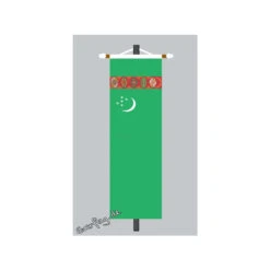 Banner Fahne Turkmenistan