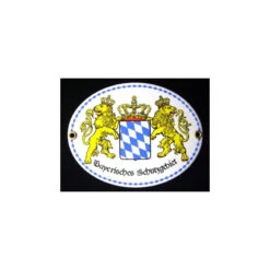 Emaille-Grenzschild &quot;Bayerisches Schutzgebiet&quot; 11,5 X 15 Cm