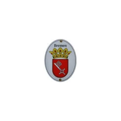 Emaille-Grenzschild &quot;Bremen&quot; 11,5 X 15 Cm