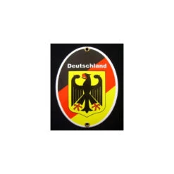 Emaille-Grenzschild &quot;Deutschland&quot; 11,5 X 15 Cm