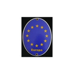 Emaille-Grenzschild &quot;Europa&quot; 11,5 X 15 Cm