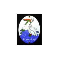 Emaille-Grenzschild &quot;Gib Niemals Auf&quot; 11,5 X 15 Cm