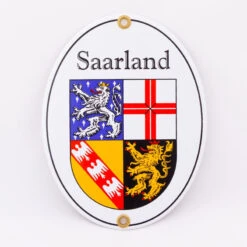 Emaille-Grenzschild &quot;Saarland&quot; 10 X 15 Cm