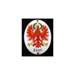 Emaille-Grenzschild &quot;Tirol&quot; 11,5 X 15 Cm