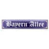 Emailleschild: &quot;Bayern Allee&quot;, 8x40cm -Bester Flaggen Geschäft emailleschild bayern allee 8x40cm