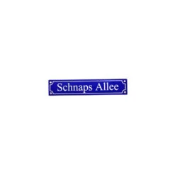 Emailleschild: &quot;Schnaps Allee&quot;, 8x40cm