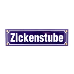 Emailleschild: &quot;Zickenstube&quot;, 8x31cm