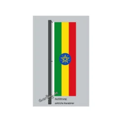 Hochformats Fahne Aethiopien