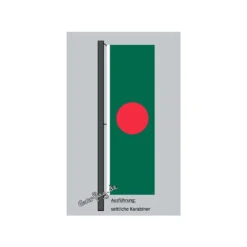 Hochformats Fahne Bangladesch