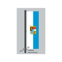 Hochformats Fahne Bayern Dienst Mit Wappen