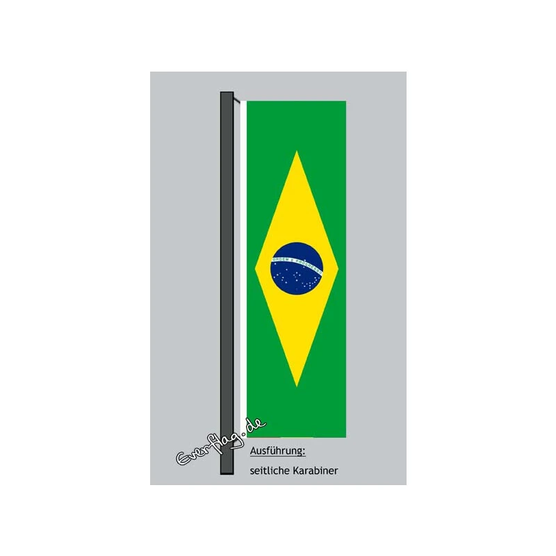 Hochformats Fahne Brasilien 3 Hochformats Fahne Brasilien