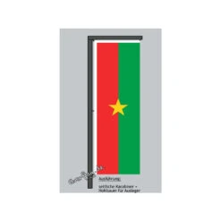 Hochformats Fahne Burkina Faso -Bester Flaggen Geschäft hochformats fahne burkina faso2