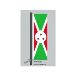 Hochformats Fahne Burundi