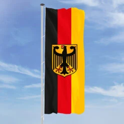 Hochformats Fahne Deutschland Mit Adler