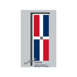 Bester Flaggen Geschäft -Bester Flaggen Geschäft hochformats fahne dominikanische republik mit wappen2