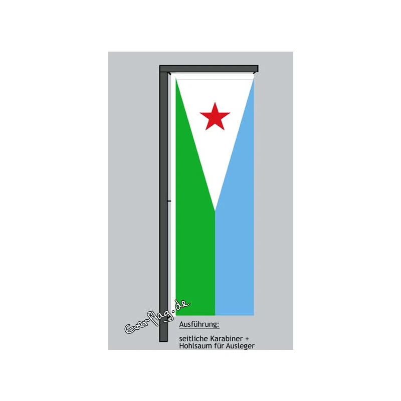 Hochformats Fahne Dschibuti 4 Hochformats Fahne Dschibuti – Bild 2