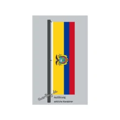Hochformats Fahne Ecuador Mit Wappen