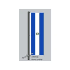 Hochformats Fahne El Salvador Mit Wappen