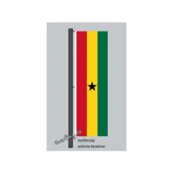 Hochformats Fahne Ghana
