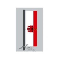 Hochformats Fahne Gibraltar