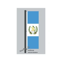 Hochformats Fahne Guatemala Mit Wappen