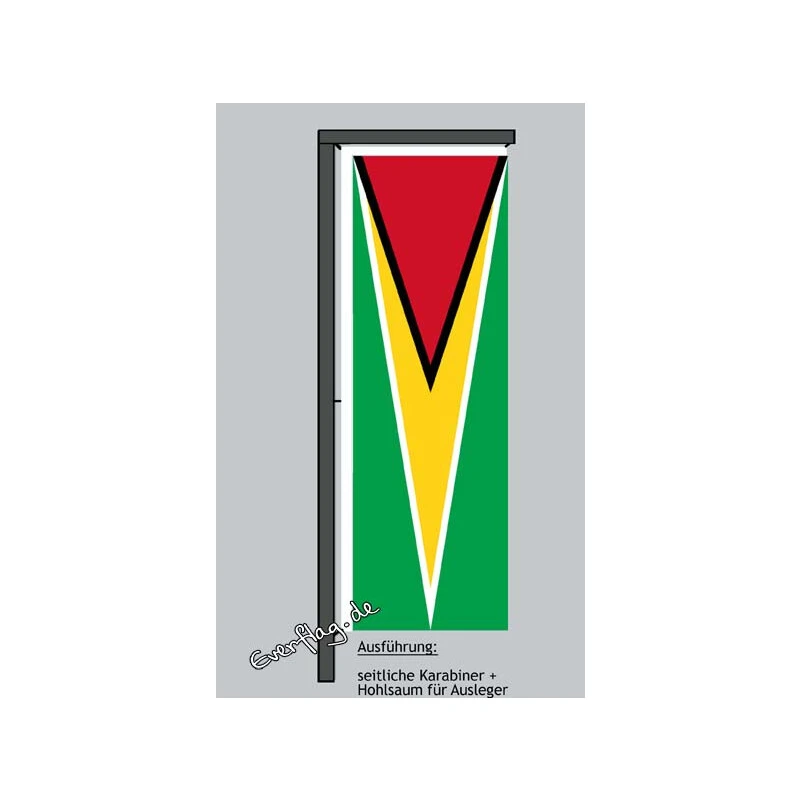 Hochformats Fahne Guyana 4 Hochformats Fahne Guyana – Bild 2