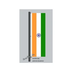 Hochformats Fahne Indien