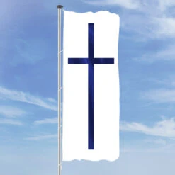 Hochformats Fahne Kirchenflagge Evangelisch