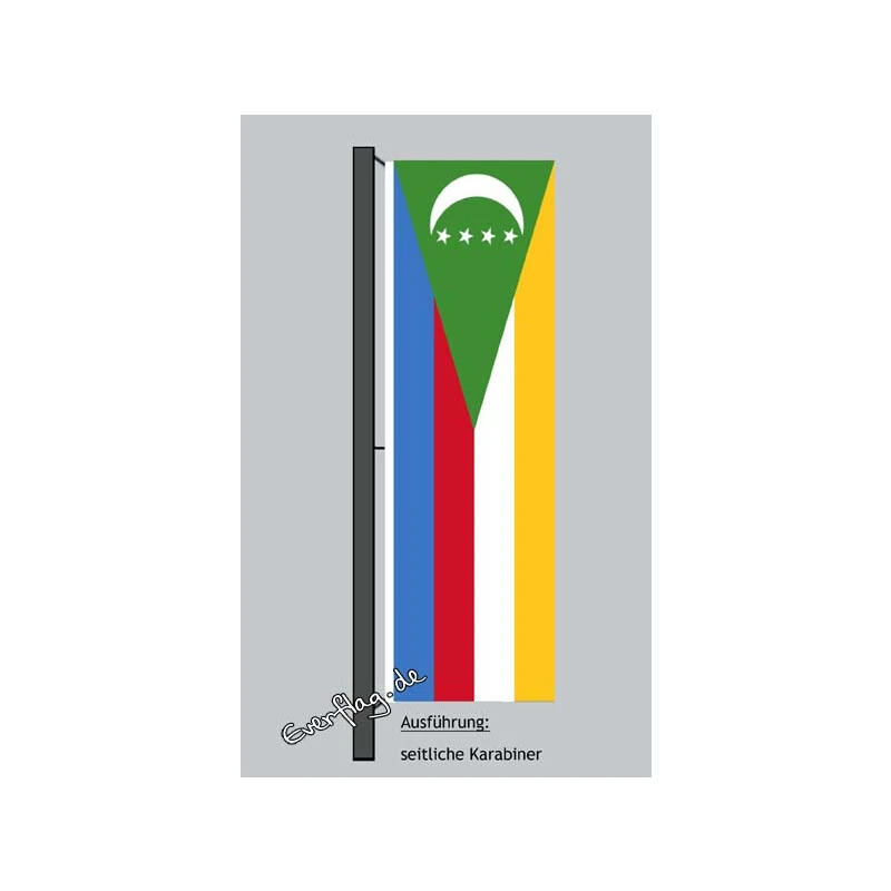 Hochformats Fahne Komoren 3 Hochformats Fahne Komoren