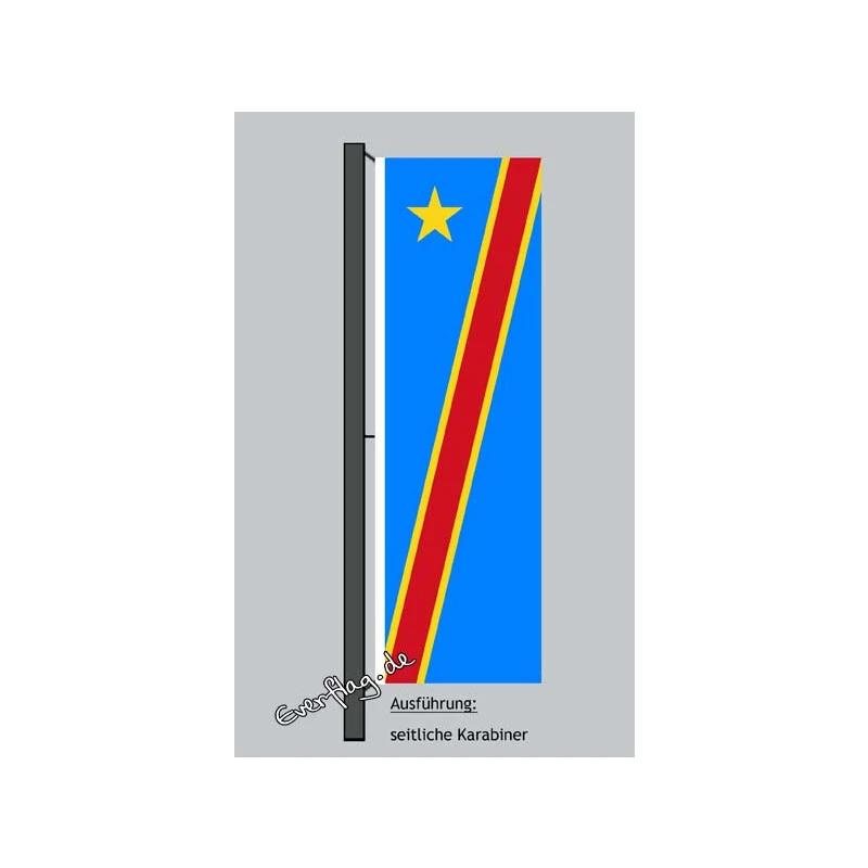 Hochformats Fahne Kongo, Kinshasa 3 Hochformats Fahne Kongo, Kinshasa