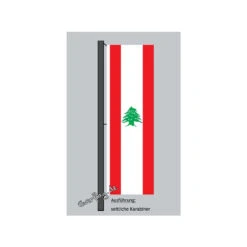 Hochformats Fahne Libanon