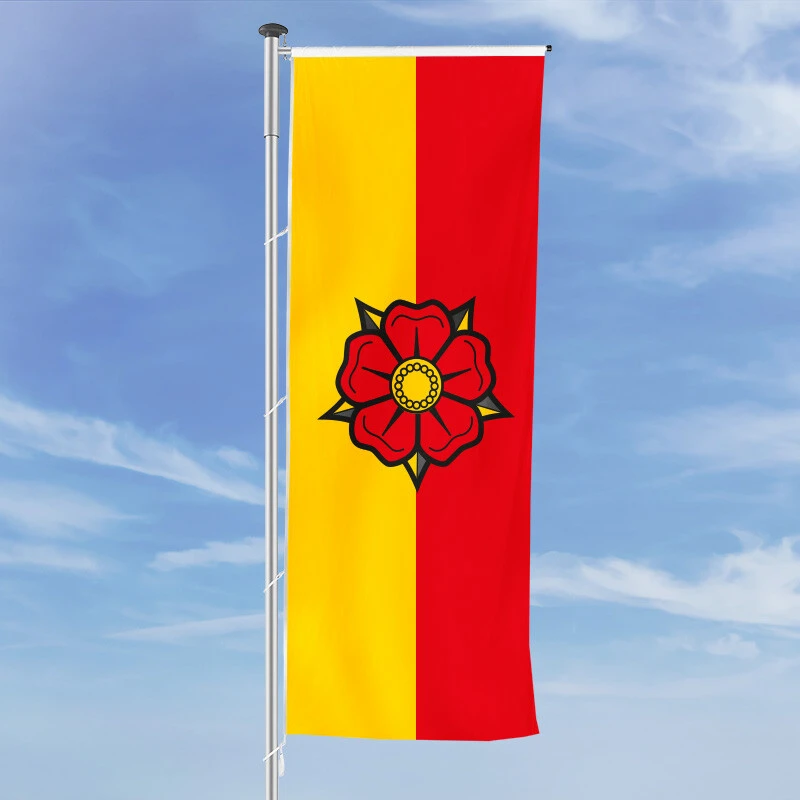 Hochformats Fahne Lippe Rose Detmold 4 Hochformats Fahne Lippe Rose Detmold – Bild 2