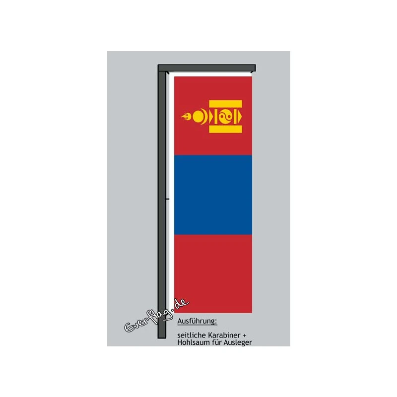 Hochformats Fahne Mongolei 4 Hochformats Fahne Mongolei – Bild 2