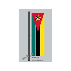 Hochformats Fahne Mosambik