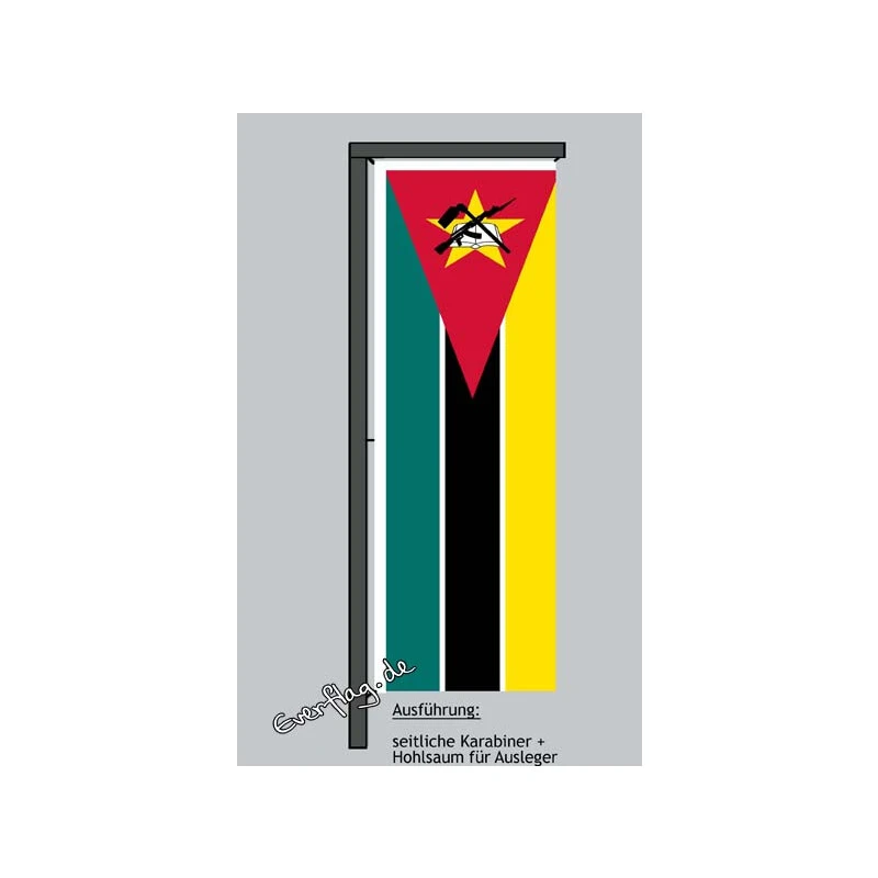Hochformats Fahne Mosambik 4 Hochformats Fahne Mosambik – Bild 2