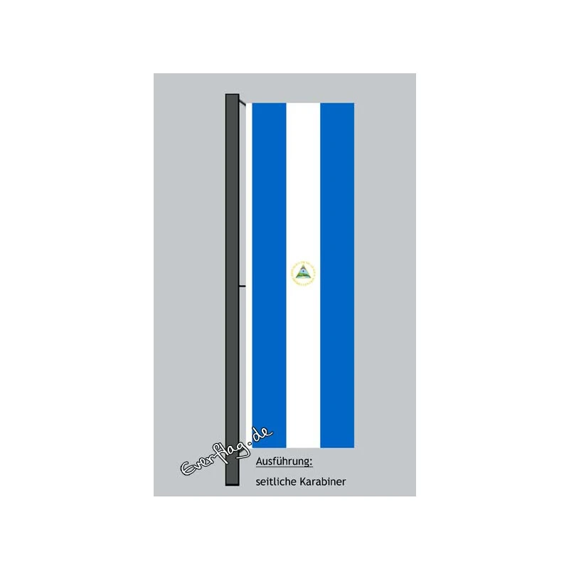 Hochformats Fahne Nicaragua 3 Hochformats Fahne Nicaragua