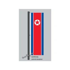 Hochformats Fahne Nordkorea