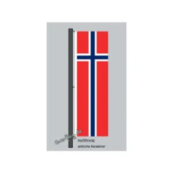 Hochformats Fahne Norwegen