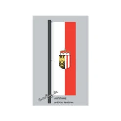 Hochformats Fahne Ober&ouml;sterreich Mit Wappen