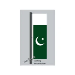 Hochformats Fahne Pakistan