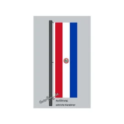 Hochformats Fahne Paraguay