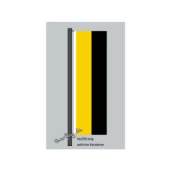 Hochformats Fahne Sachsen-Anhalt O. Wappen