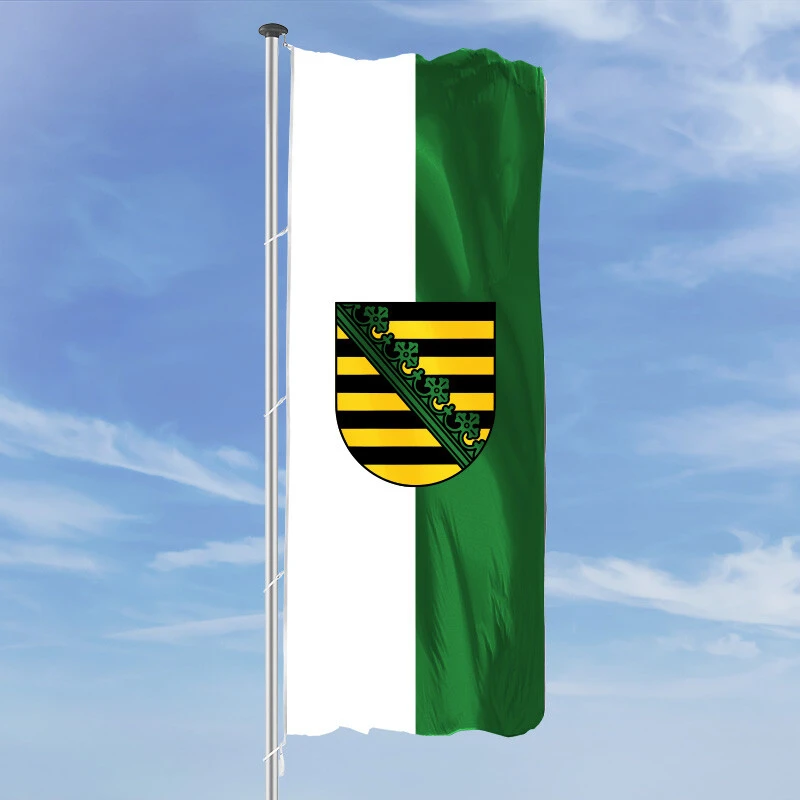 Hochformats Fahne Sachsen Mit Wappen 3 Hochformats Fahne Sachsen Mit Wappen