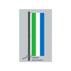 Hochformats Fahne Sierra Leone