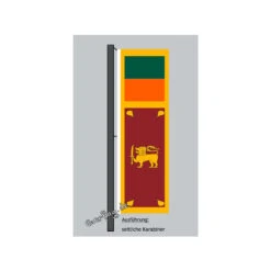 Hochformats Fahne Sri Lanka