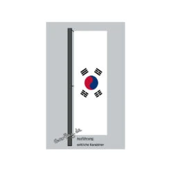 Hochformats Fahne S&uuml;dkorea