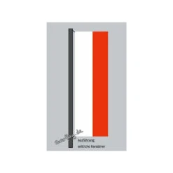 Hochformats Fahne Th&uuml;ringen O. Wappen