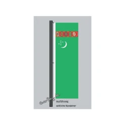 Hochformats Fahne Turkmenistan