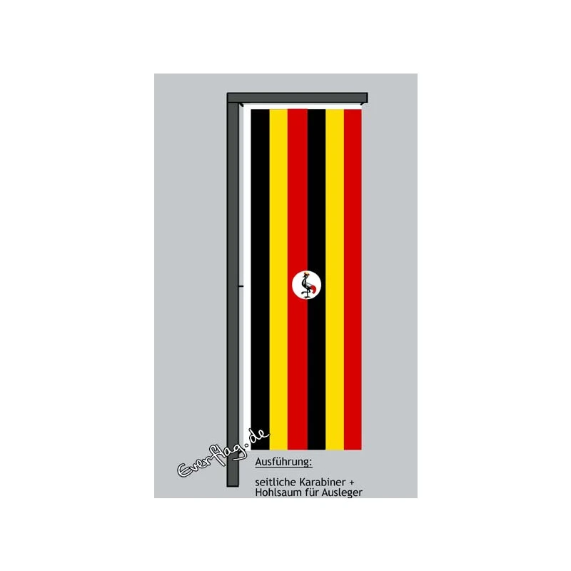 Hochformats Fahne Uganda 4 Hochformats Fahne Uganda – Bild 2